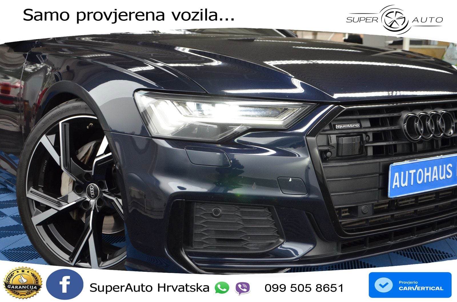 Audi A6 50 TDI V6 (286 KS) quattro tiptronic S line ZRAČNI+ACC+GR SJED+KAM+PANO