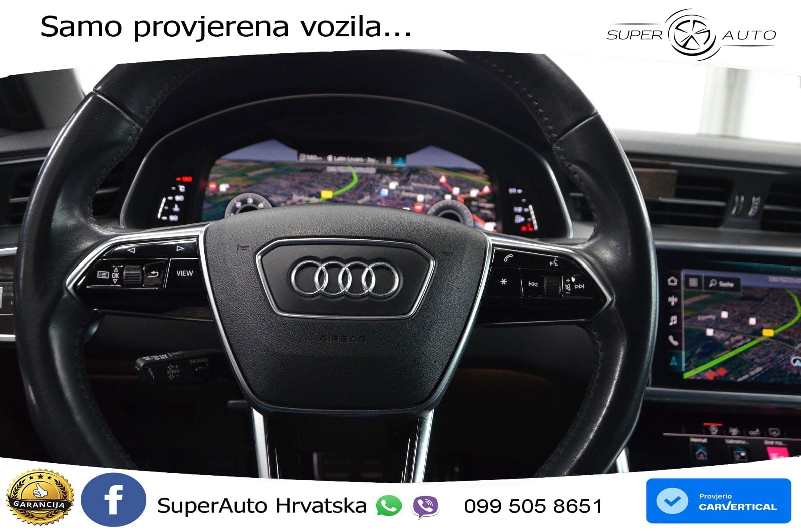 Audi A6 50 TDI V6 (286 KS) quattro tiptronic S line ZRAČNI+ACC+GR SJED+KAM+PANO
