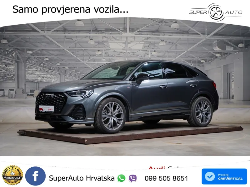 Audi Q3 Sportback 40 TDI (200 KS) quattro S tronic S line LED+GR SJED+ACC