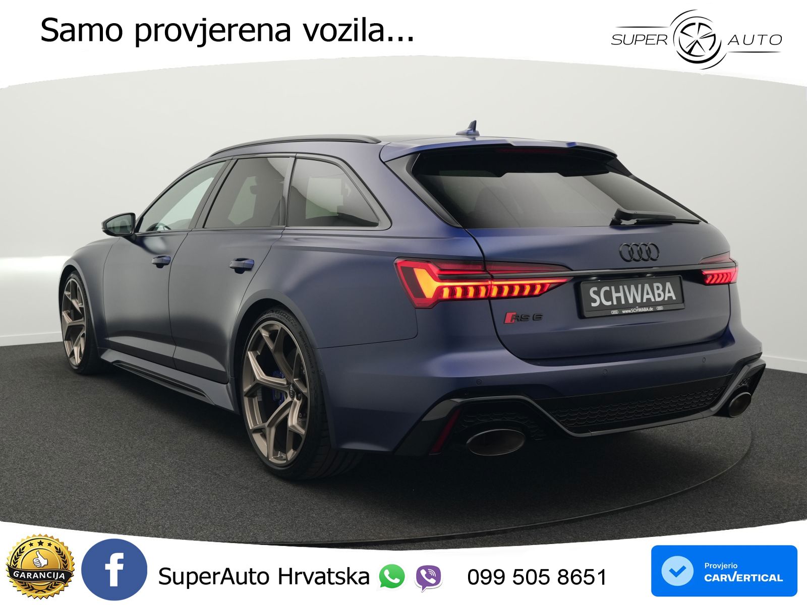Audi RS6 Avant 4.0 TFSI V8 performance (630 KS)  quattro tiptronic LED+GR SJED+ACC