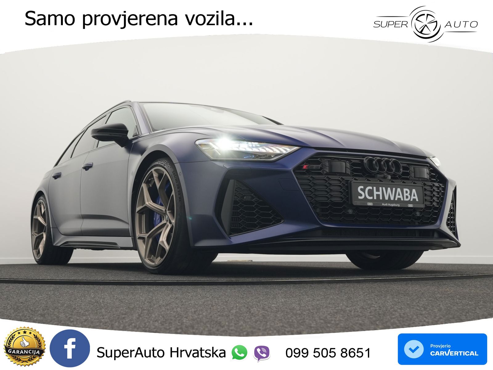 Audi RS6 Avant 4.0 TFSI V8 performance (630 KS)  quattro tiptronic LED+GR SJED+ACC