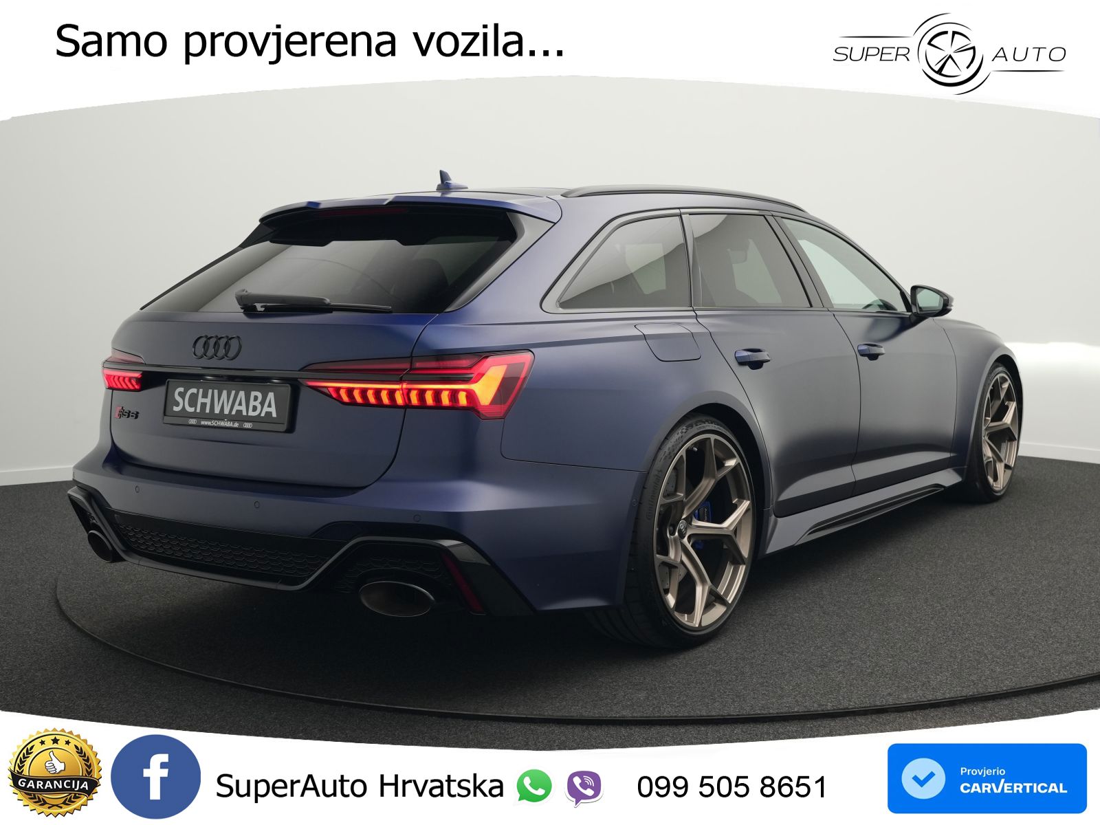 Audi RS6 Avant 4.0 TFSI V8 performance (630 KS)  quattro tiptronic LED+GR SJED+ACC