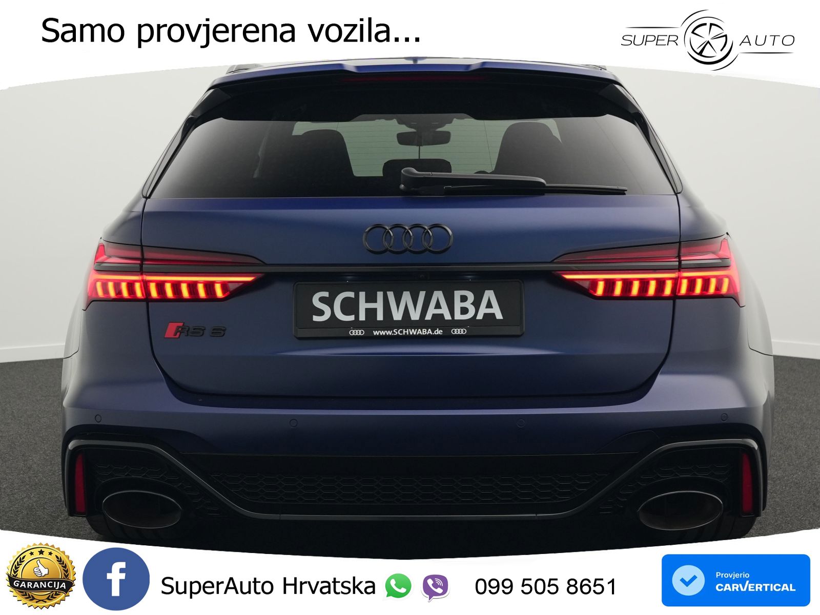 Audi RS6 Avant 4.0 TFSI V8 performance (630 KS)  quattro tiptronic LED+GR SJED+ACC