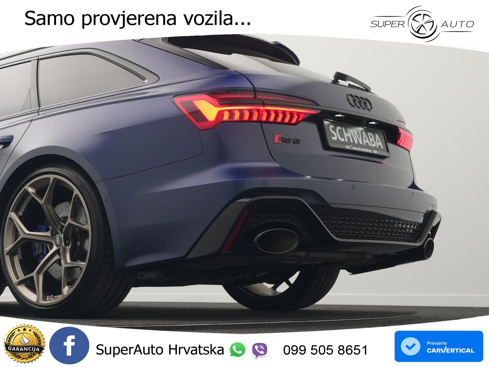 Audi RS6 Avant 4.0 TFSI V8 performance (630 KS)  quattro tiptronic LED+GR SJED+ACC