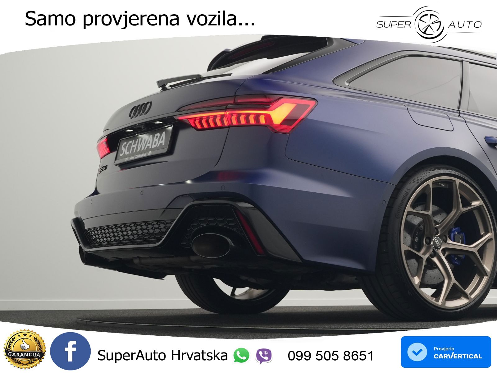 Audi RS6 Avant 4.0 TFSI V8 performance (630 KS)  quattro tiptronic LED+GR SJED+ACC