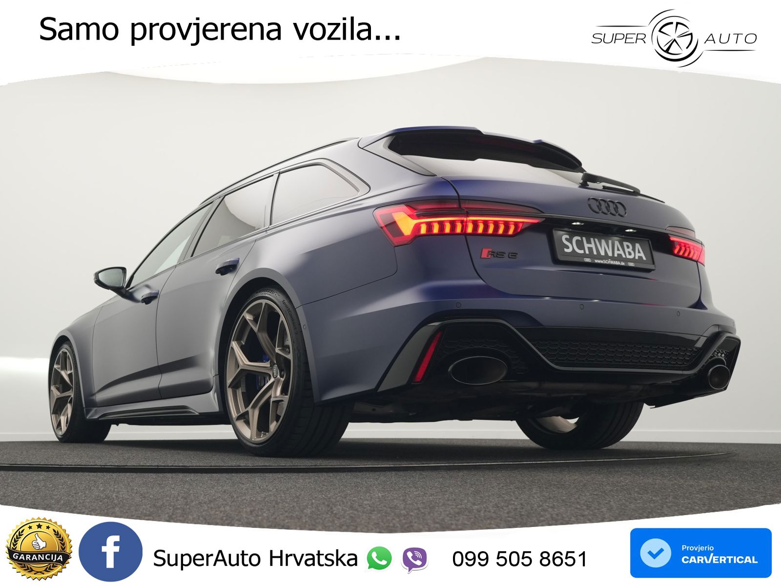 Audi RS6 Avant 4.0 TFSI V8 performance (630 KS)  quattro tiptronic LED+GR SJED+ACC