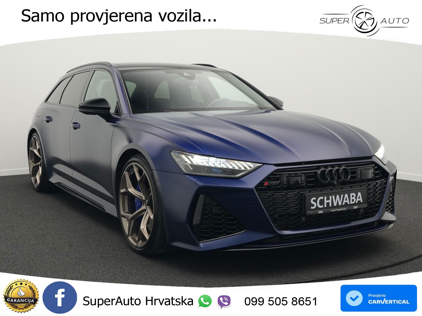 Audi RS6 Avant 4.0 TFSI V8 performance (630 KS)  quattro tiptronic LED+GR SJED+ACC