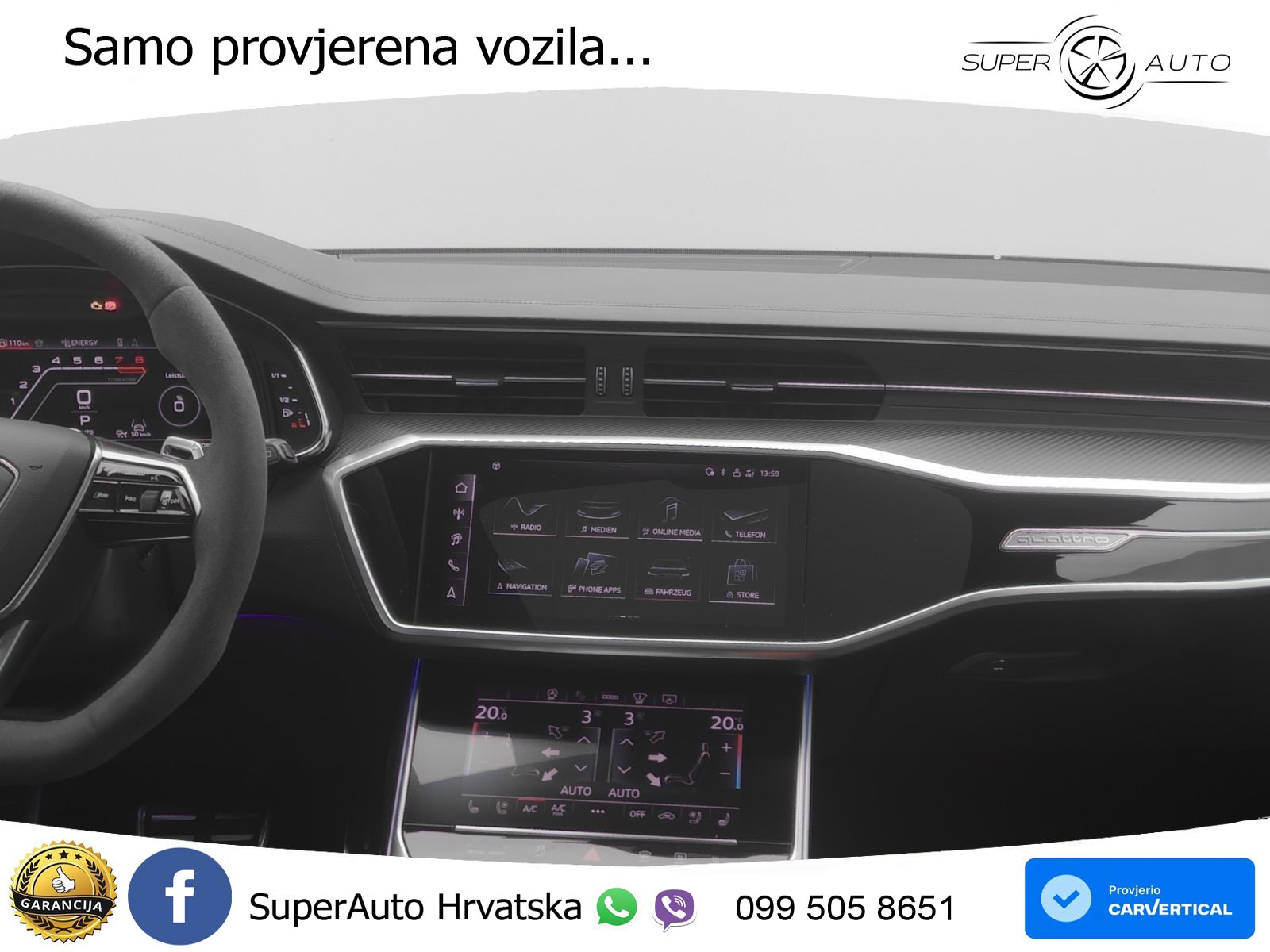 Audi RS6 Avant 4.0 TFSI V8 performance (630 KS)  quattro tiptronic LED+GR SJED+ACC