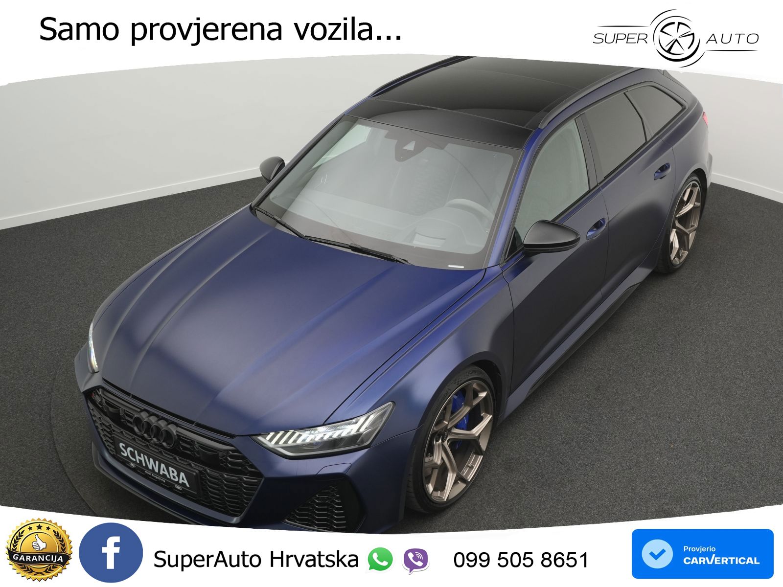 Audi RS6 Avant 4.0 TFSI V8 performance (630 KS)  quattro tiptronic LED+GR SJED+ACC