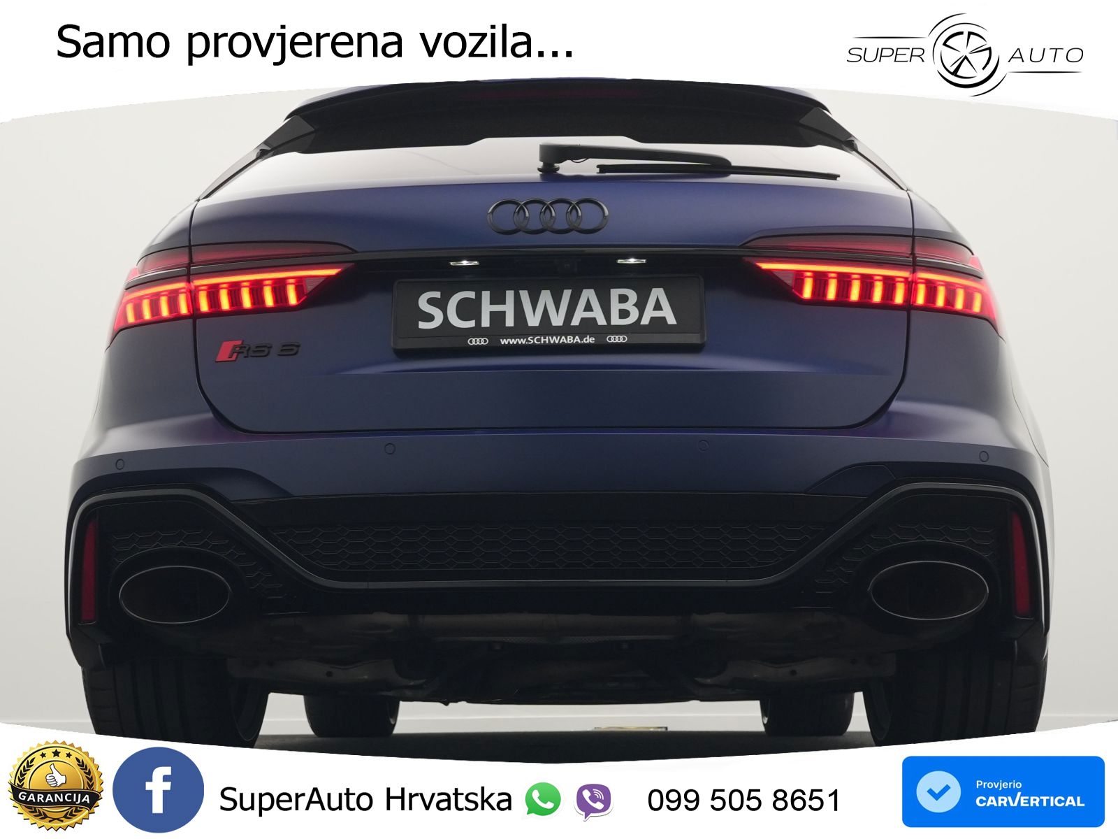 Audi RS6 Avant 4.0 TFSI V8 performance (630 KS)  quattro tiptronic LED+GR SJED+ACC