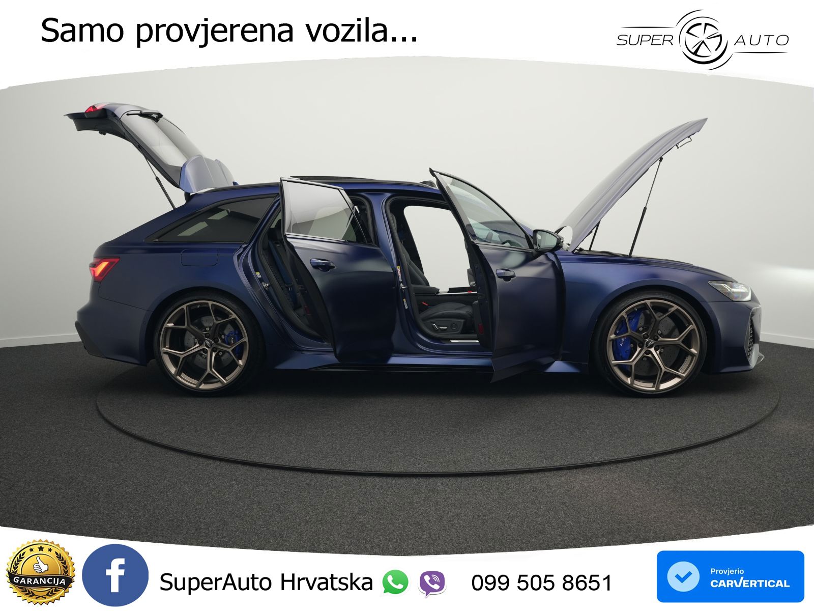 Audi RS6 Avant 4.0 TFSI V8 performance (630 KS)  quattro tiptronic LED+GR SJED+ACC