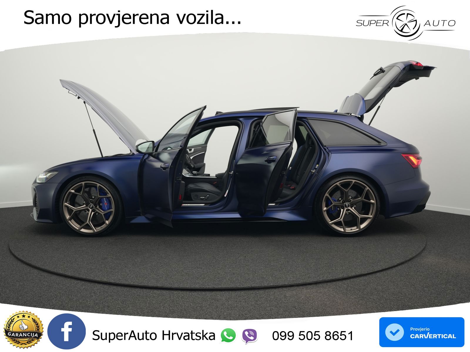 Audi RS6 Avant 4.0 TFSI V8 performance (630 KS)  quattro tiptronic LED+GR SJED+ACC
