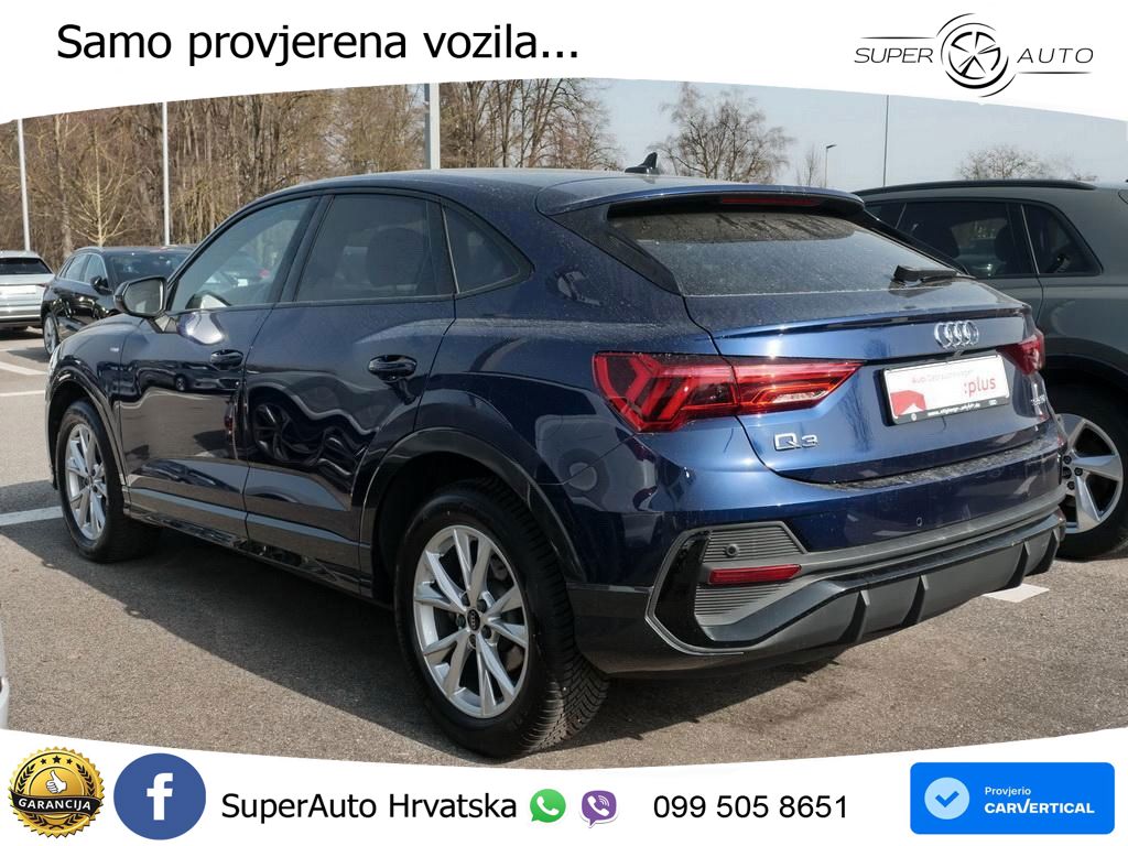 Audi Q3 Sportback 35 TDI (150 KS) S tronic S line LED+GR SJED+ACC