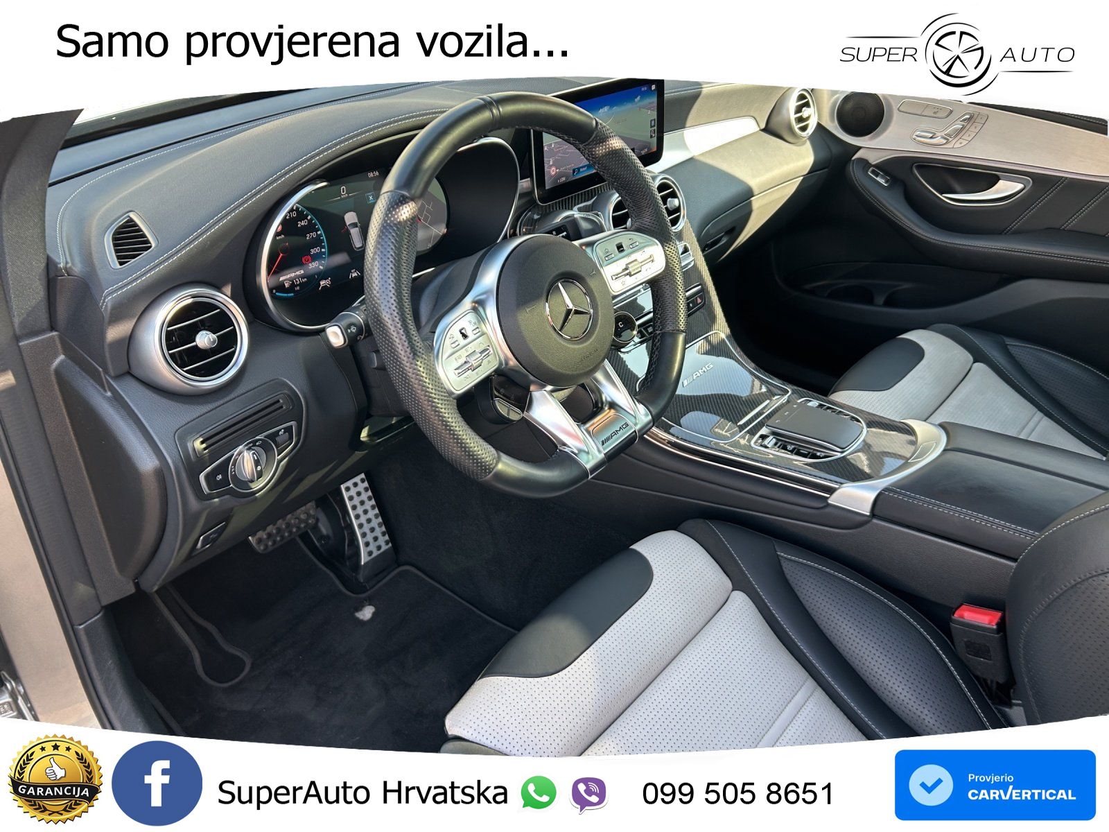 Mercedes AMG GLC 63 S V8 (510 KS) 4MATIC+ MCT ZRAČNI+ACC+GR SJED+360+PANO