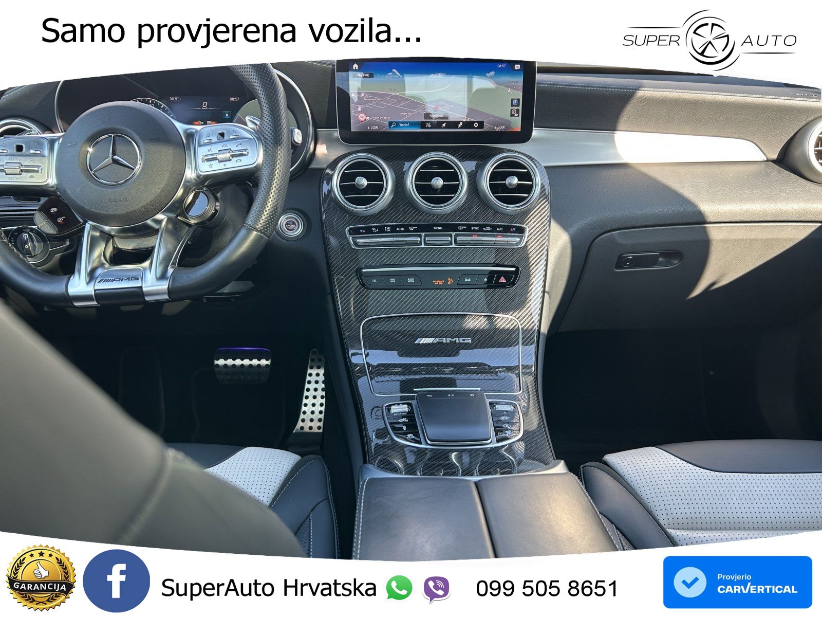 Mercedes AMG GLC 63 S V8 (510 KS) 4MATIC+ MCT ZRAČNI+ACC+GR SJED+360+PANO