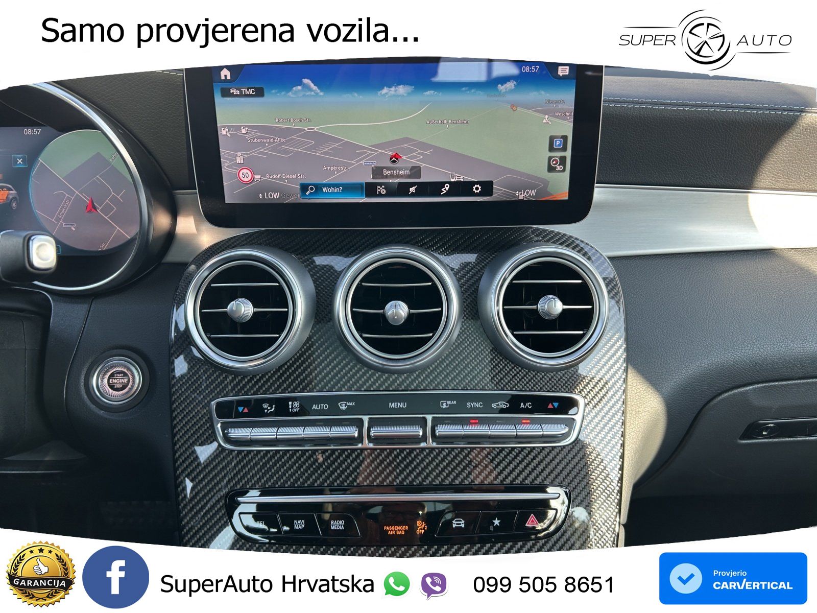 Mercedes AMG GLC 63 S V8 (510 KS) 4MATIC+ MCT ZRAČNI+ACC+GR SJED+360+PANO
