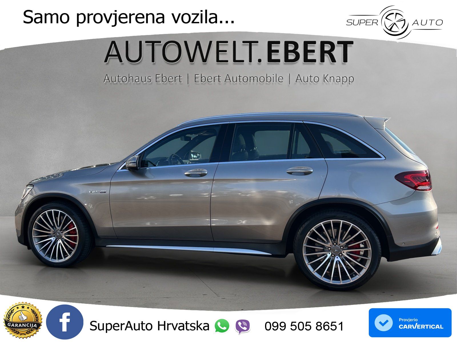 Mercedes AMG GLC 63 S V8 (510 KS) 4MATIC+ MCT ZRAČNI+ACC+GR SJED+360+PANO