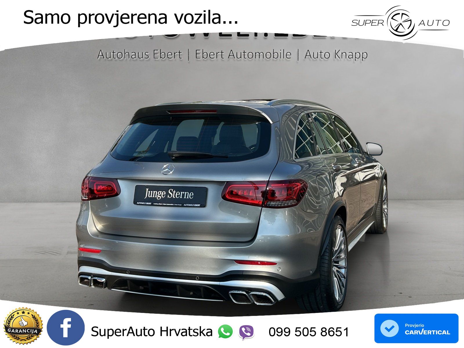 Mercedes AMG GLC 63 S V8 (510 KS) 4MATIC+ MCT ZRAČNI+ACC+GR SJED+360+PANO