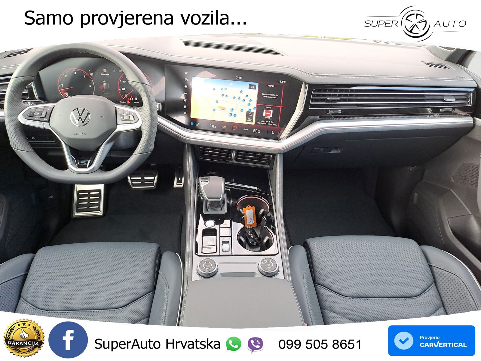 Volkswagen Touareg 3.0 V6 TDI (286 KS) 4MOTION Tiptronic ZRAČNI+ACC+GR SJED+KAM+PANO