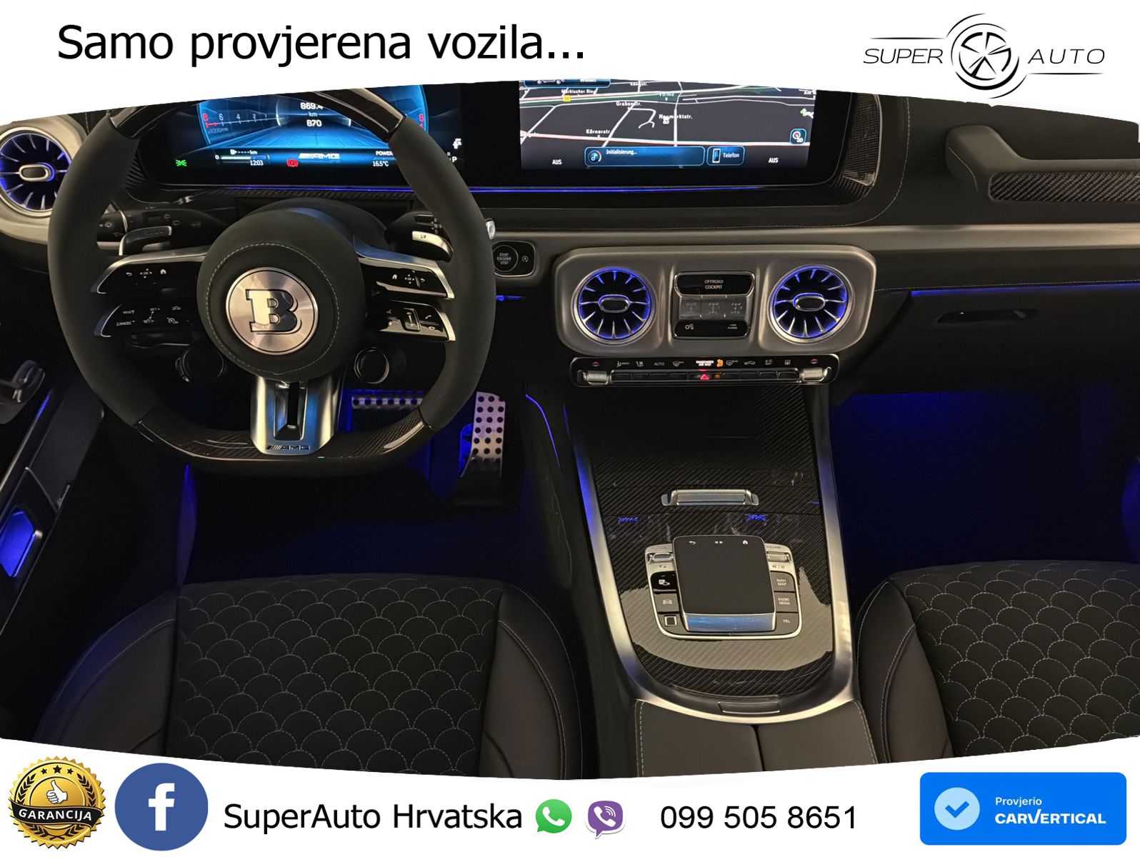 Mercedes AMG G 63 Long V8 (585 KS) 4MATIC 9G-TRONIC AMG SPEEDSHIFT TCT Brabus LED+GR SJED+ACC