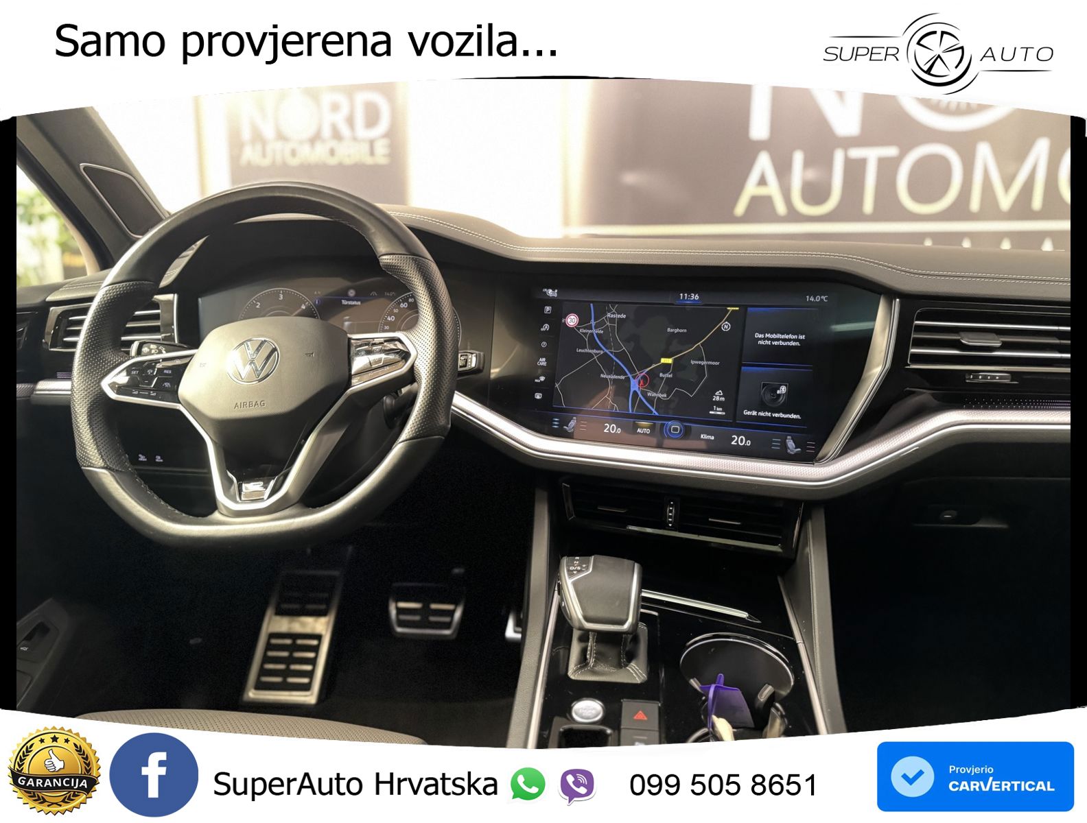Volkswagen Touareg 3.0 V6 TDI (231 KS) 4MOTION Tiptronic R-Line ZRAČNI+ACC+GR SJED+KAM+PANO