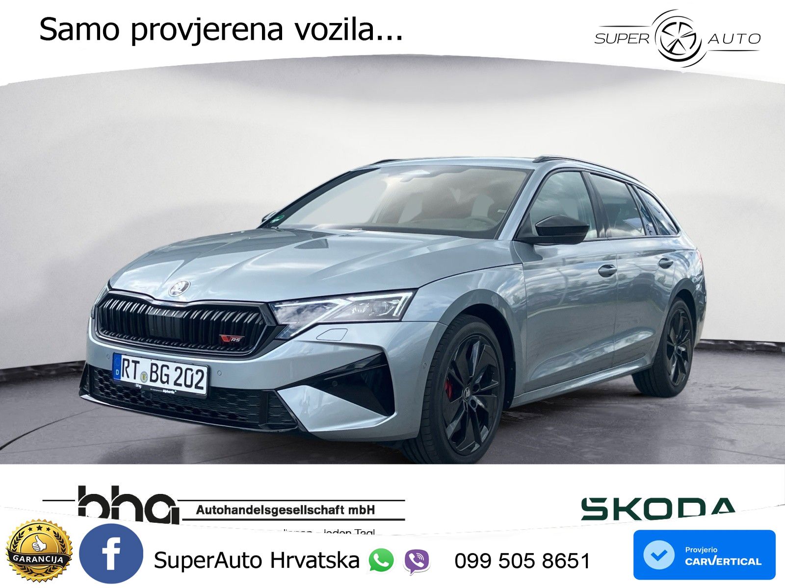 Škoda Octavia Combi RS 2.0 TSI (265 KS) DSG MATRIX+GR SJED+KAM
