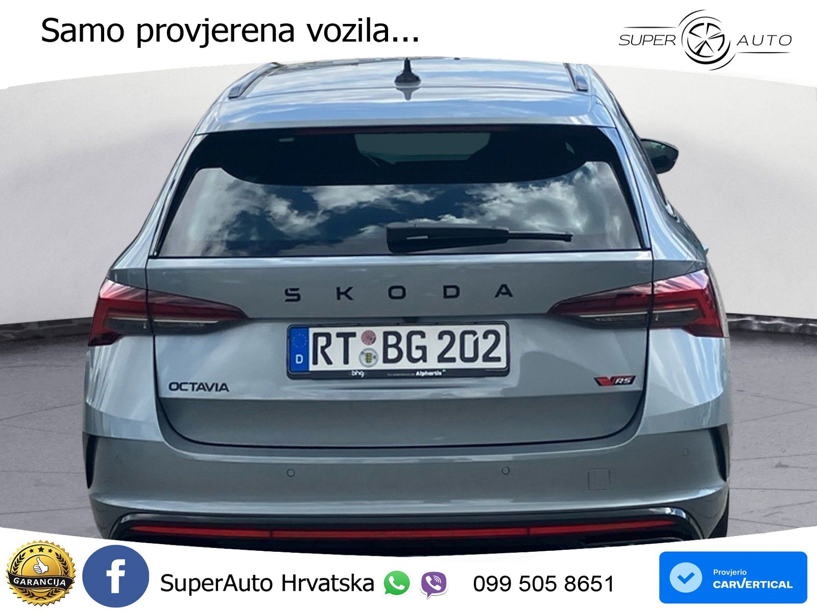 Škoda Octavia Combi RS 2.0 TSI (265 KS) DSG MATRIX+GR SJED+KAM
