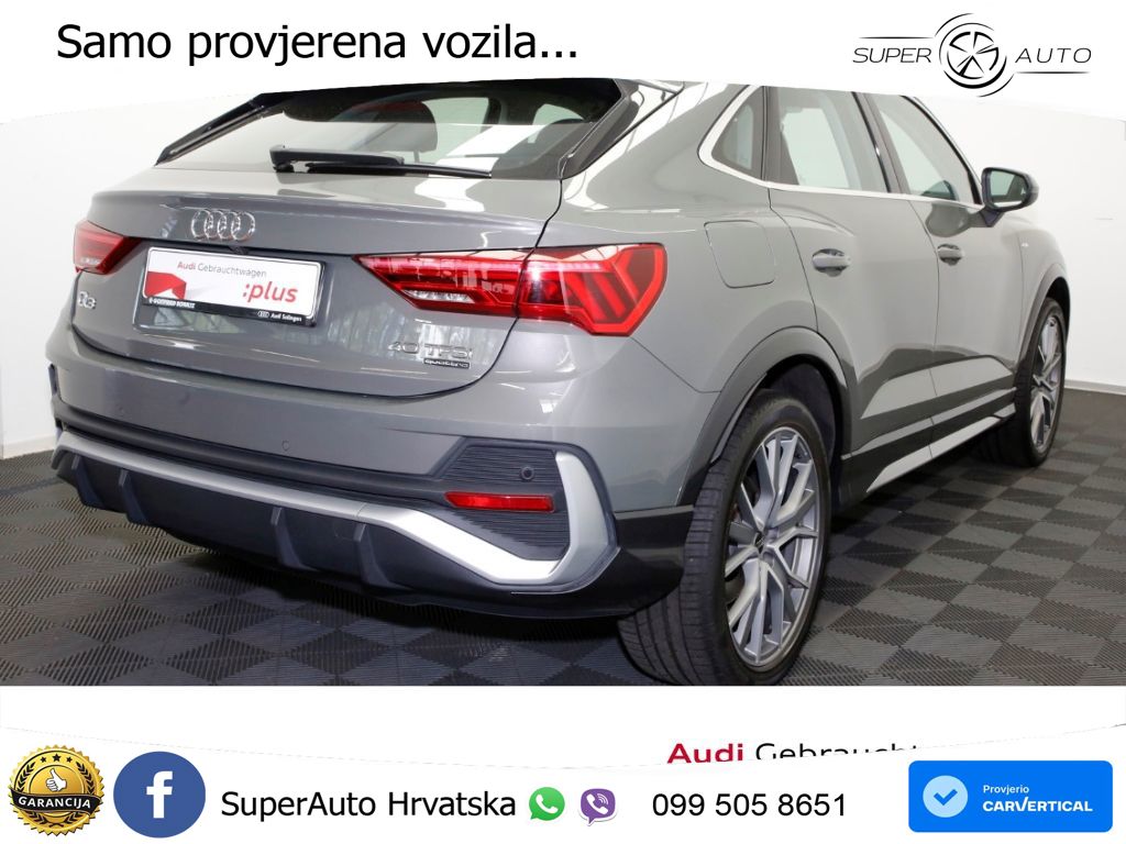 Audi Q3 II Sportback 40 TFSI (190 KS) quattro S tronic S line LED+GR SJED+ACC