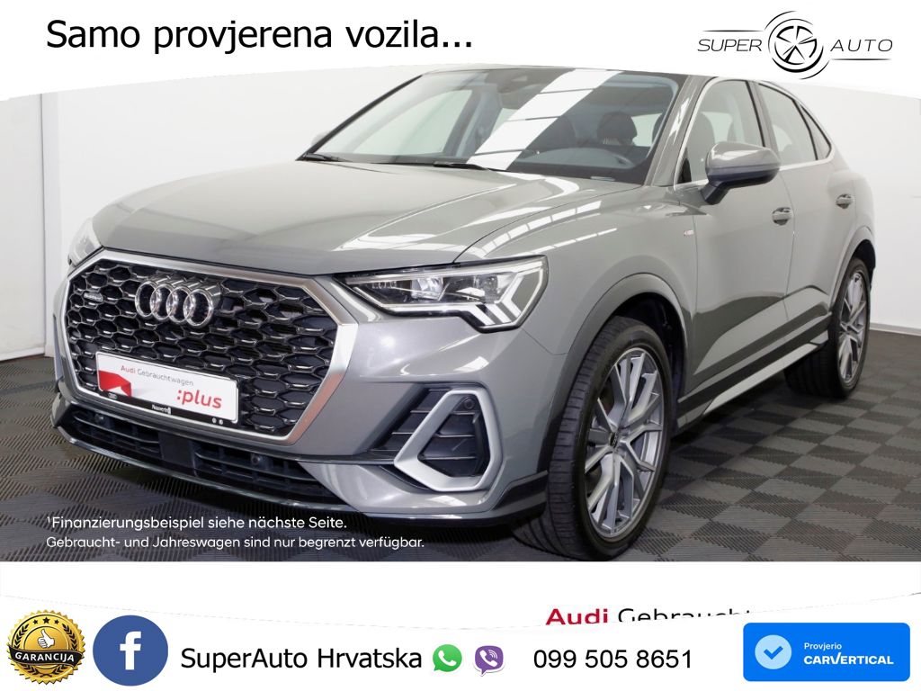 Audi Q3 II Sportback 40 TFSI (190 KS) quattro S tronic S line LED+GR SJED+ACC