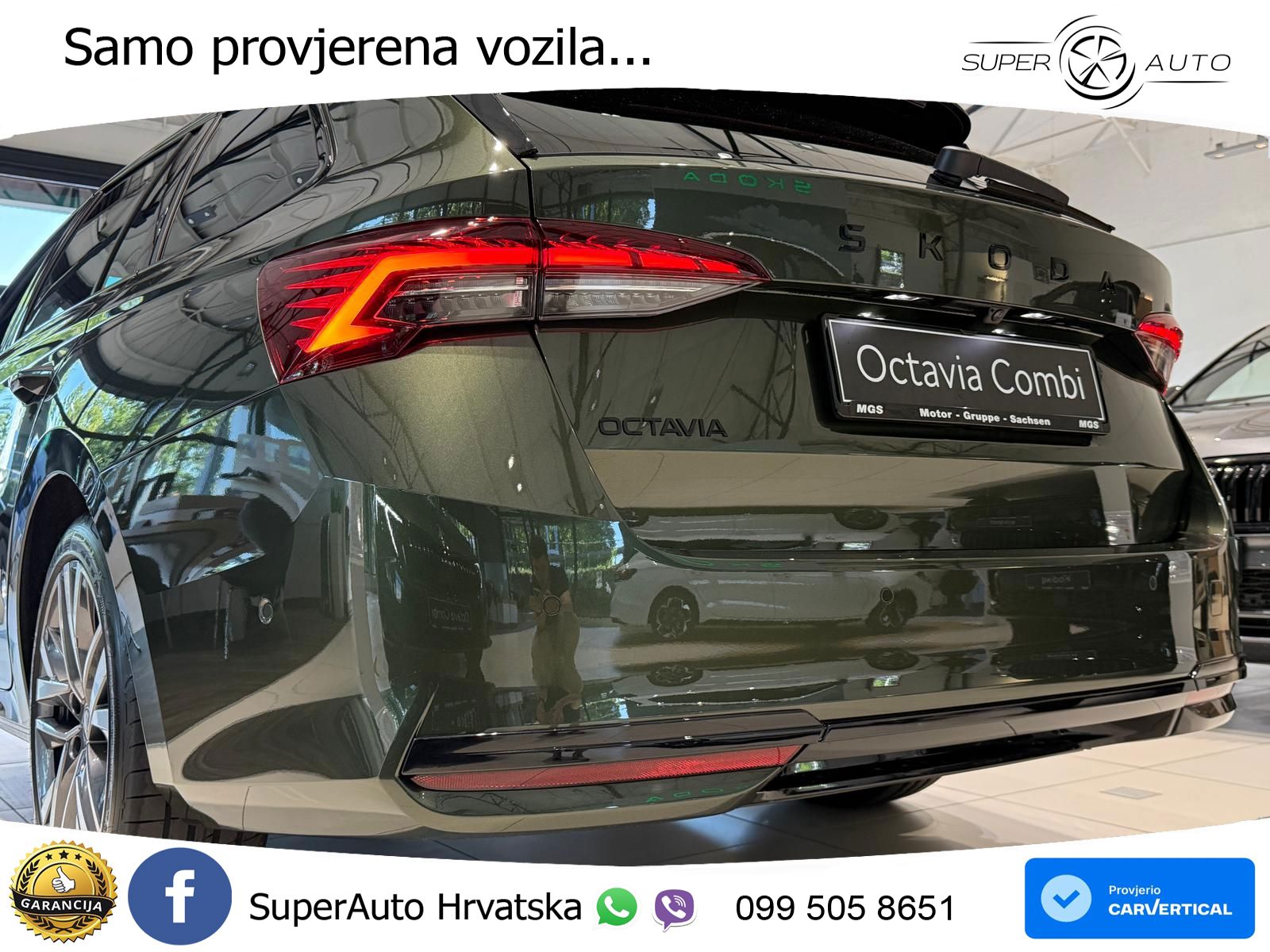 Škoda Octavia Combi 1.5 TSI (150 KS) DSG SportLine LED+GR SJED+ACC