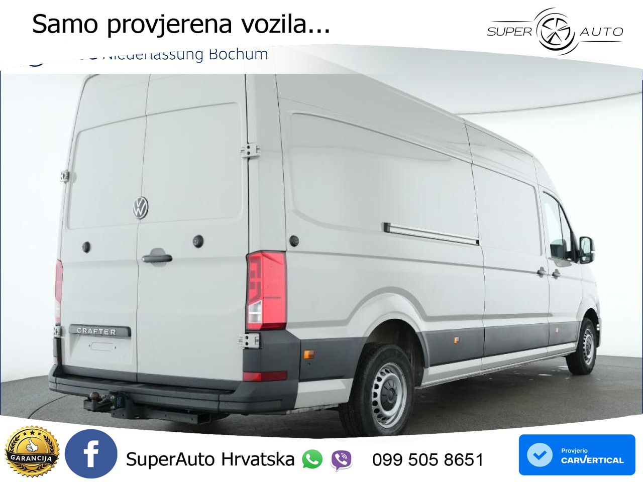 Volkswagen Crafter Kasten lang AHK Kamera Klima Euro6 ZV 177 KS