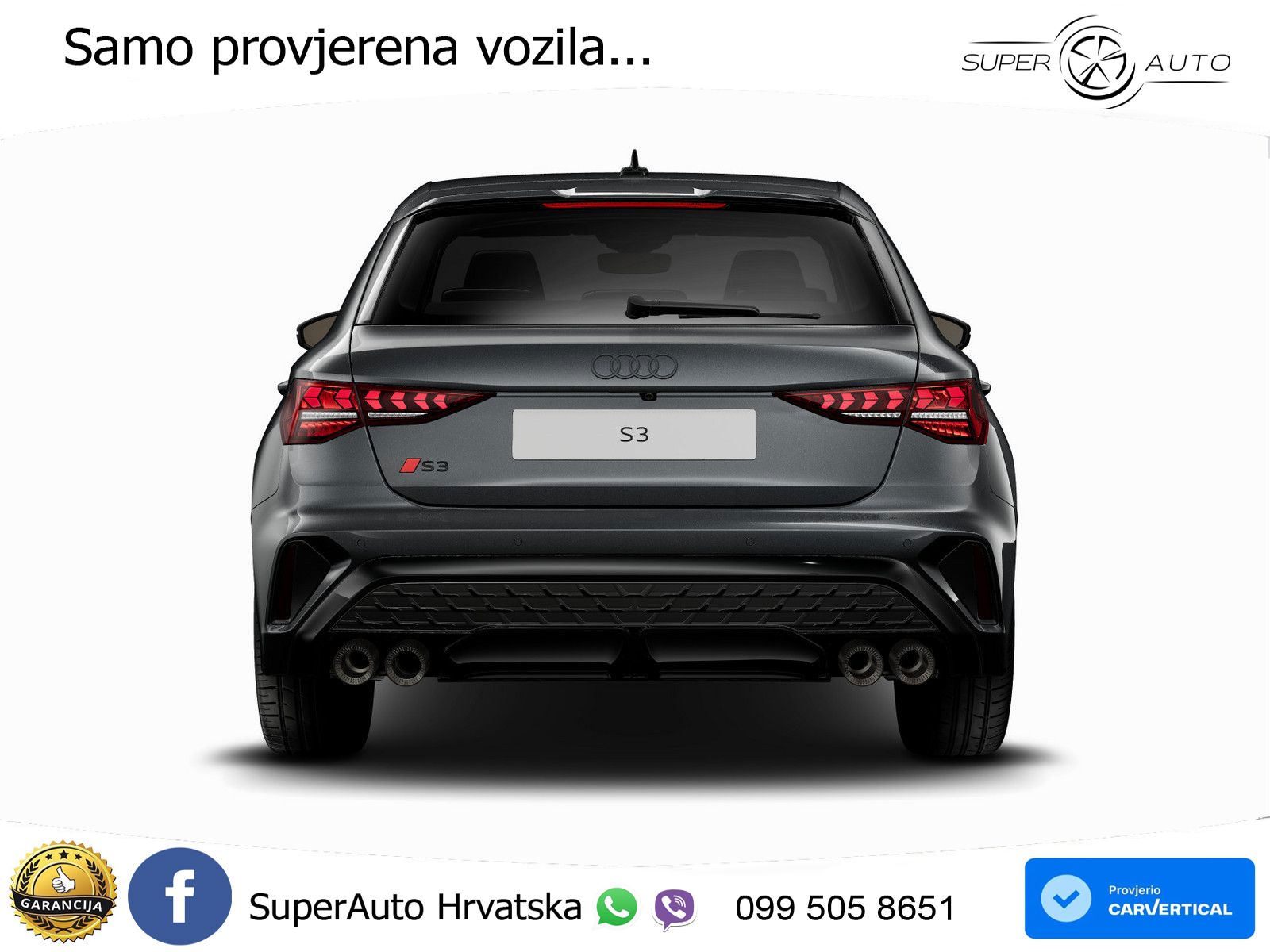 Audi S3 2.0 TFSI (333 KS) quattro S tronic MATRIX+GR SJED+KAM