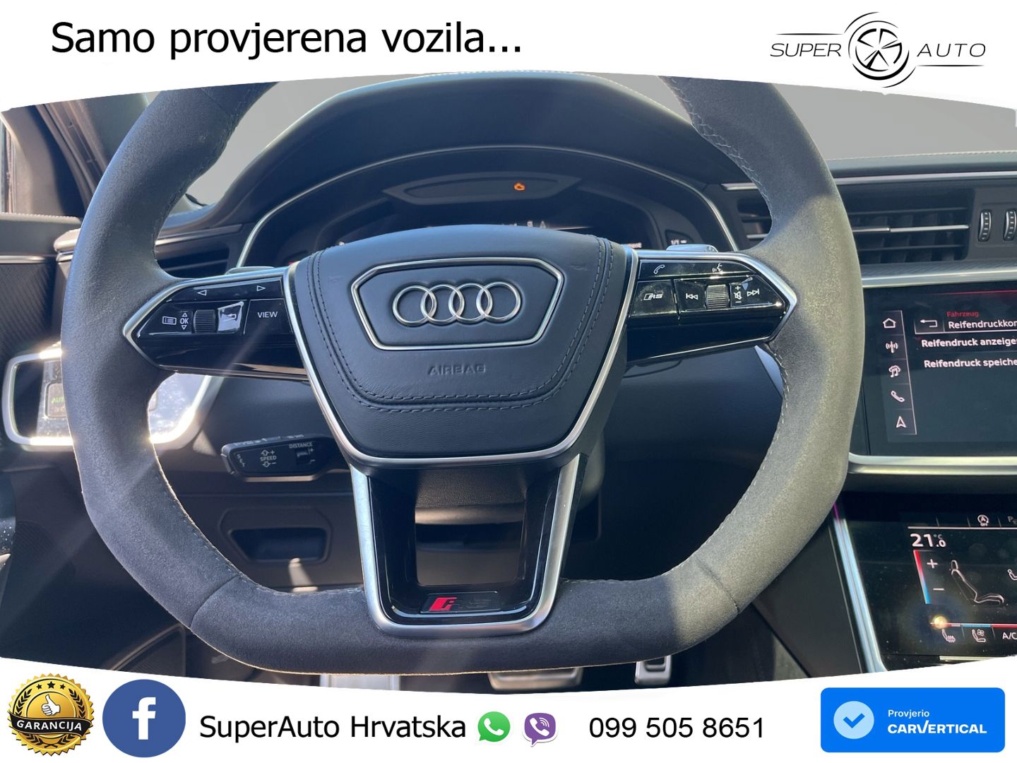 Audi RS6 Avant 4.0 TFSI V8 (600 KS) quattro Tiptronic ZRAČNI+ACC+GR SJED+KAM+PANO