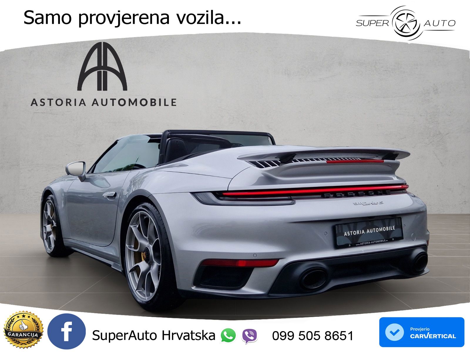 Porsche 911 Turbo S Cabriolet 3.8 (650 KS) PDK ZRAČNI+ACC+GR SJED+KAM