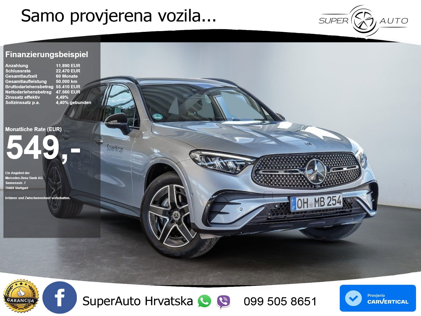 Mercedes GLC 220d (197 KS) 4MATIC 9G-TRONIC AMG LED+GR SJED+ACC