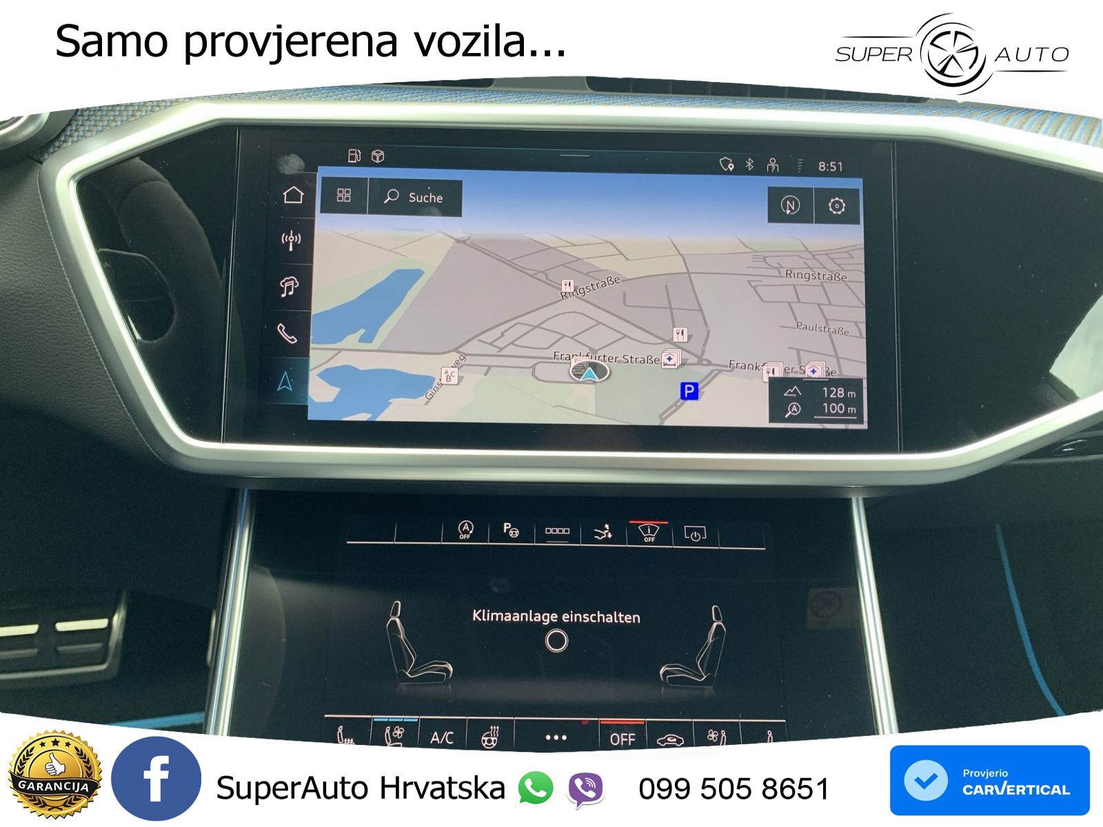 Audi RS7 4.0 TFSI V8 performance (630 KS) quattro tiptronic LED+GR SJED+ACC