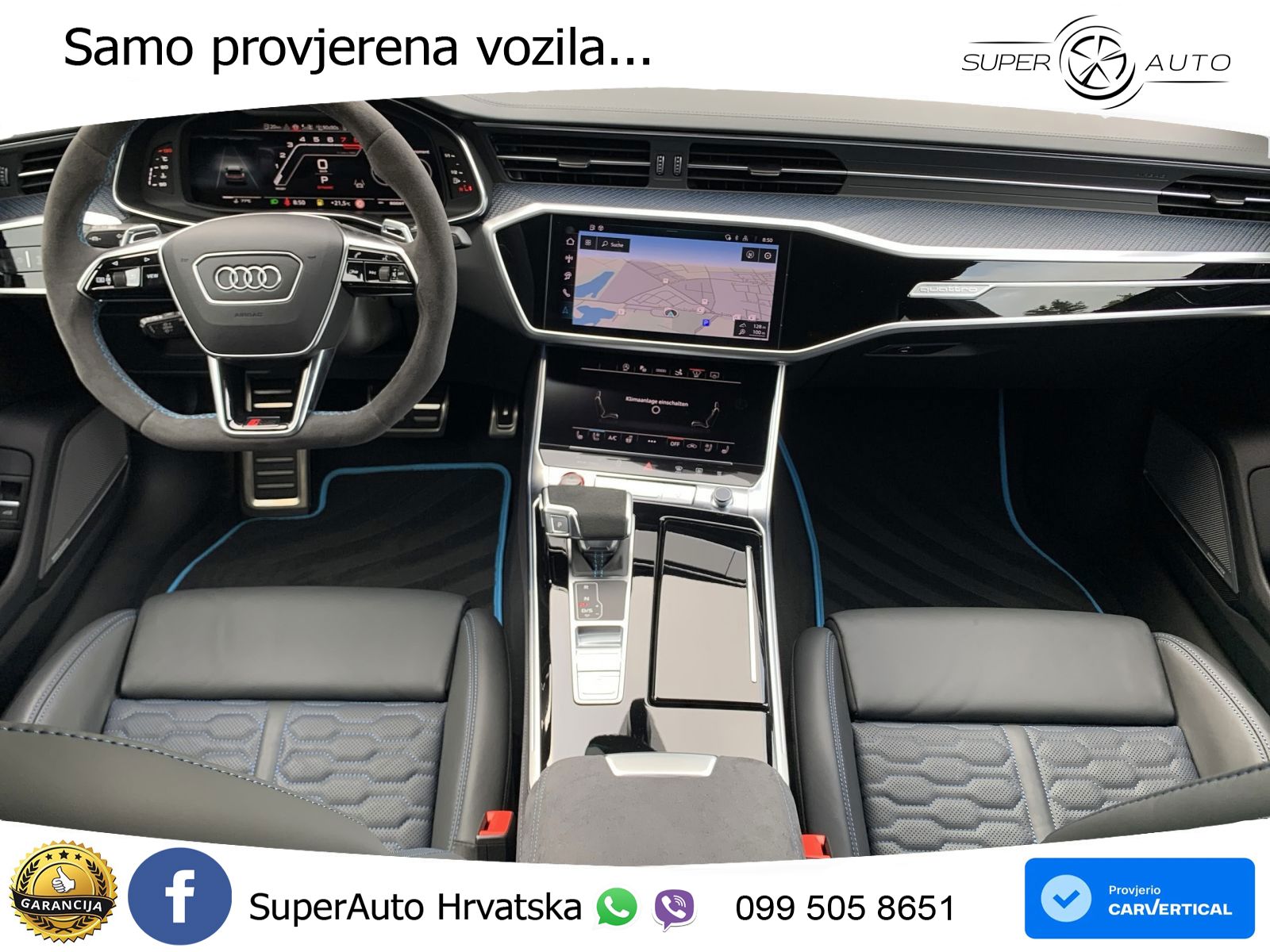 Audi RS7 4.0 TFSI V8 performance (630 KS) quattro tiptronic LED+GR SJED+ACC