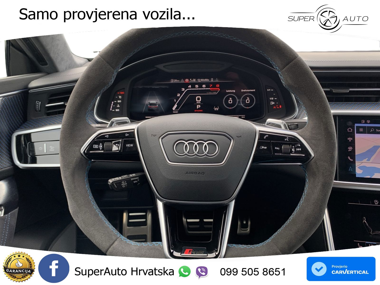 Audi RS7 4.0 TFSI V8 performance (630 KS) quattro tiptronic LED+GR SJED+ACC
