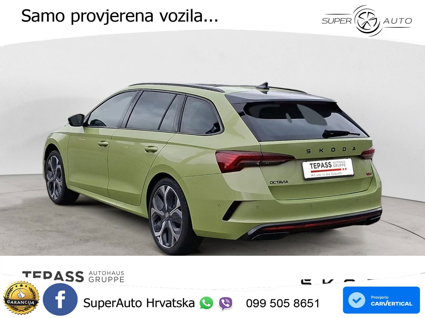 Škoda Octavia Combi RS 2.0 TSI (265 KS) DSG Lounge LED+GR SJED+ACC