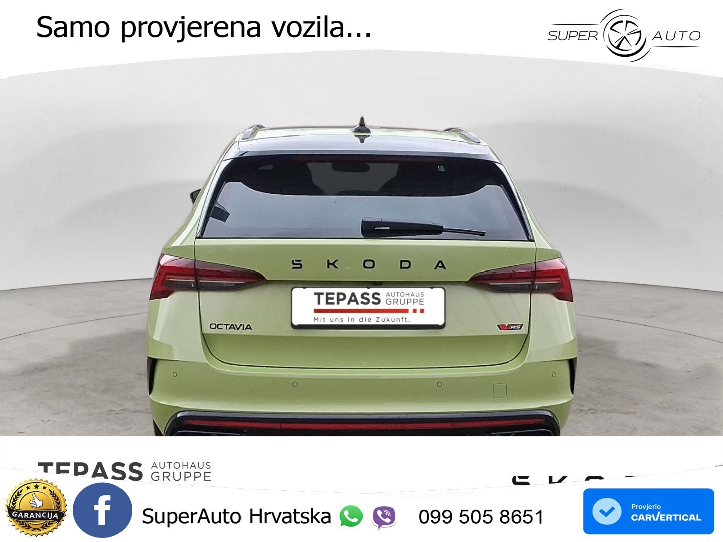 Škoda Octavia Combi RS 2.0 TSI (265 KS) DSG Lounge LED+GR SJED+ACC