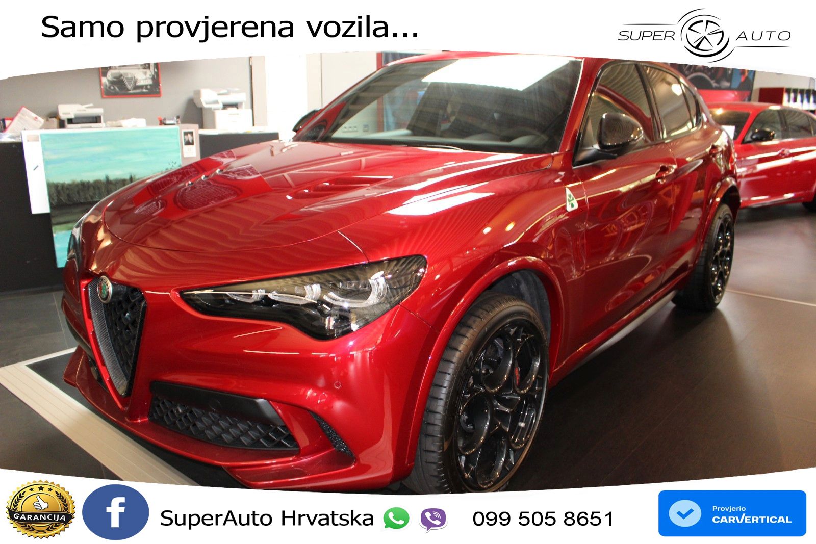 Alfa Romeo Stelvio Quadrifoglio 2.9 V6 Bi-Turbo (520 KS) Q4 Automatic LED+GR SJED+ACC