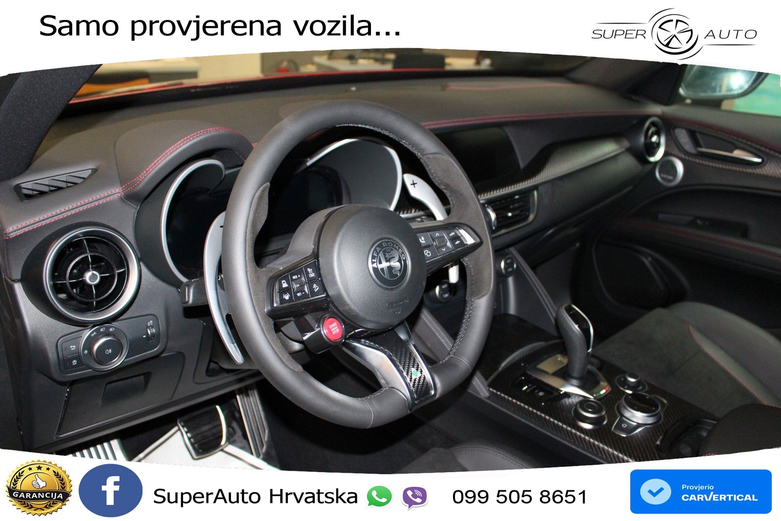 Alfa Romeo Stelvio Quadrifoglio 2.9 V6 Bi-Turbo (520 KS) Q4 Automatic LED+GR SJED+ACC