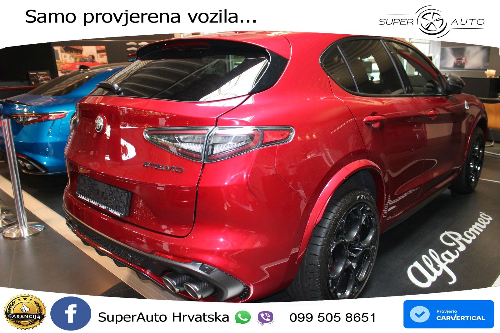 Alfa Romeo Stelvio Quadrifoglio 2.9 V6 Bi-Turbo (520 KS) Q4 Automatic LED+GR SJED+ACC