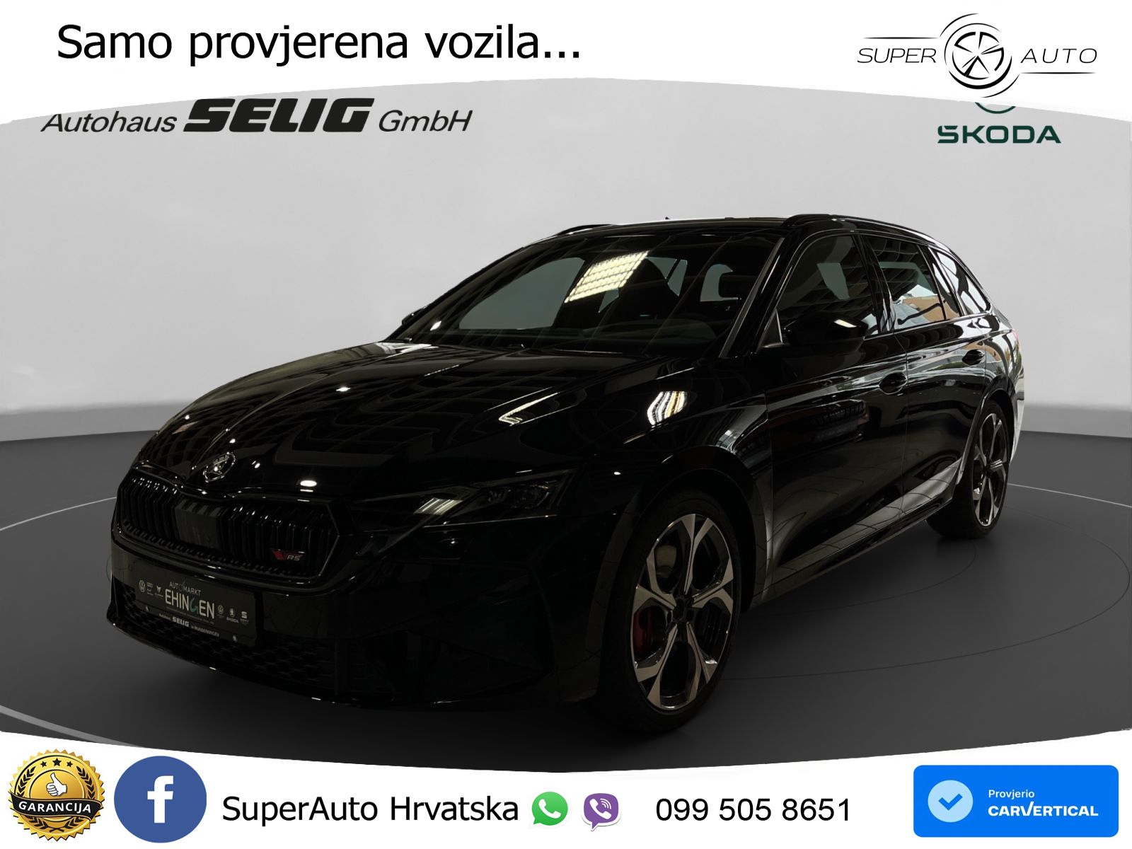 Škoda Octavia Combi RS 2.0 TSI (265 KS) DSG LED+GR SJED+ACC