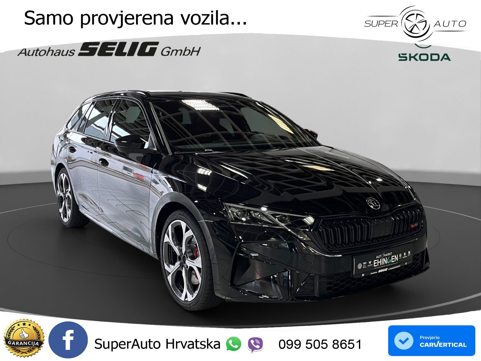 Škoda Octavia Combi RS 2.0 TSI (265 KS) DSG LED+GR SJED+ACC