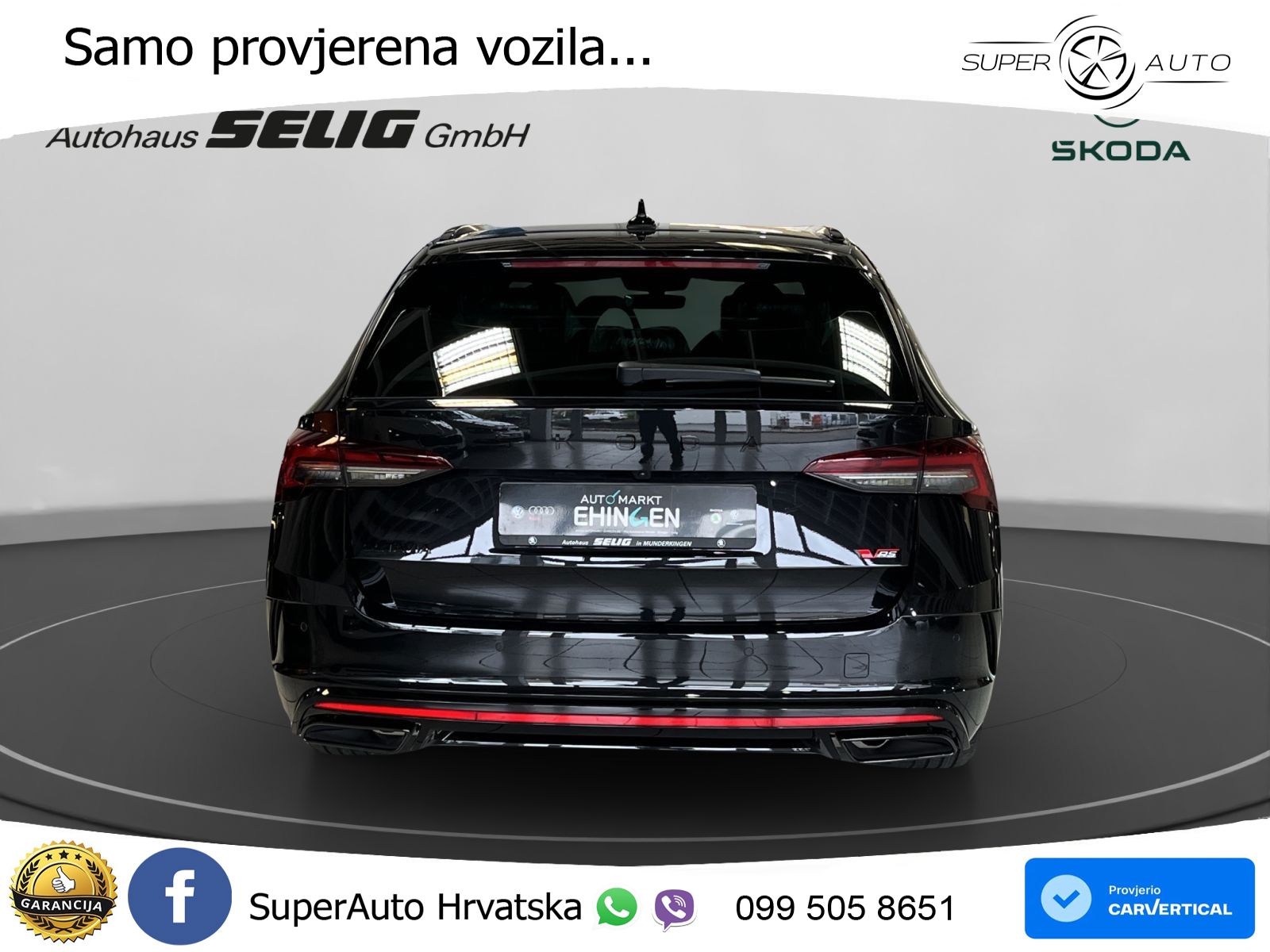 Škoda Octavia Combi RS 2.0 TSI (265 KS) DSG LED+GR SJED+ACC