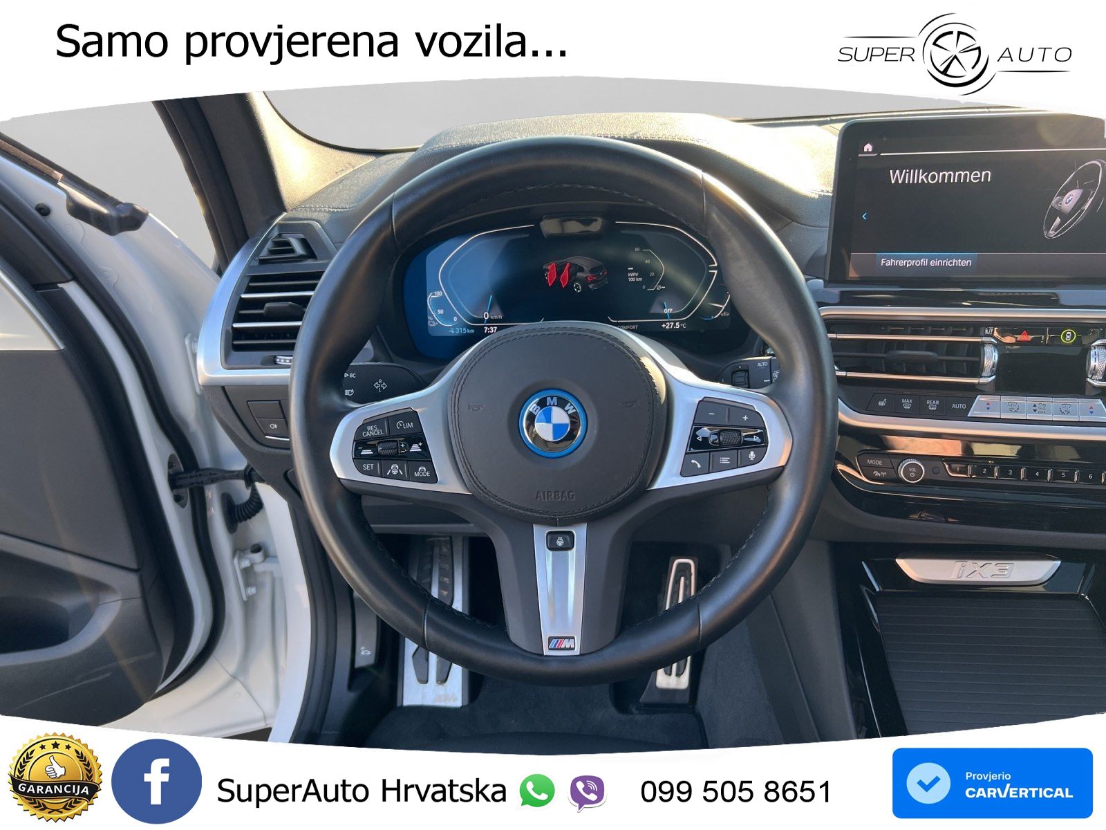 BMW iX3 80 kWh (286 KS) M Sport LED+GR SJED+ACC