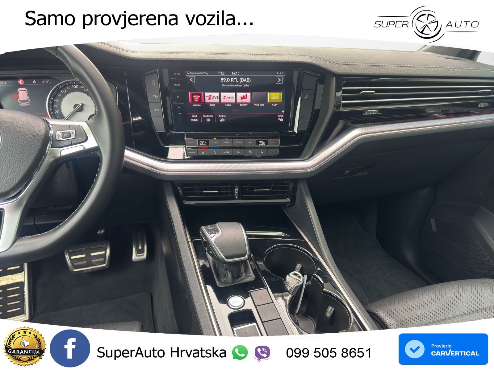 Volkswagen Touareg 3.0 V6 TDI (286 KS) 4MOTION Tiptronic R-Line ZRAČNI+ACC+GR SJED+KAM+PANO