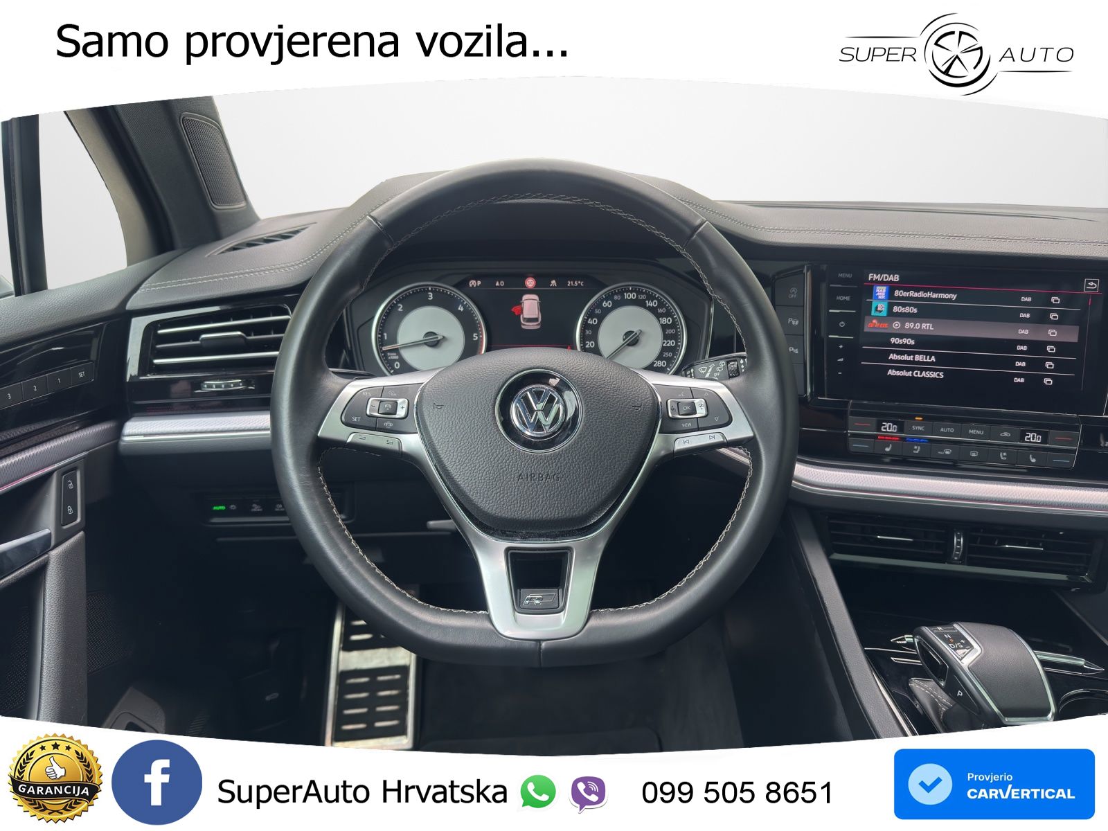 Volkswagen Touareg 3.0 V6 TDI (286 KS) 4MOTION Tiptronic R-Line ZRAČNI+ACC+GR SJED+KAM+PANO