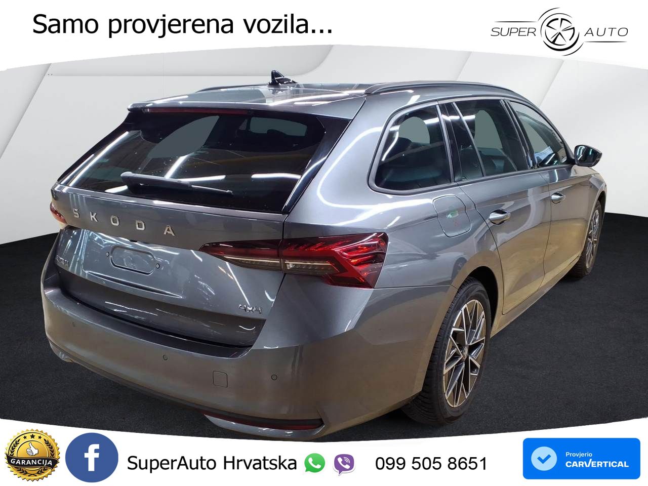 Škoda Octavia Combi 2.0 TSI (204 KS) 4x4 DSG LED+GR SJED+ACC